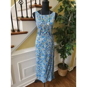 Vtg 1980s Wrap Dress Jumping Joy Sleeveless Polyester Spandex S/M